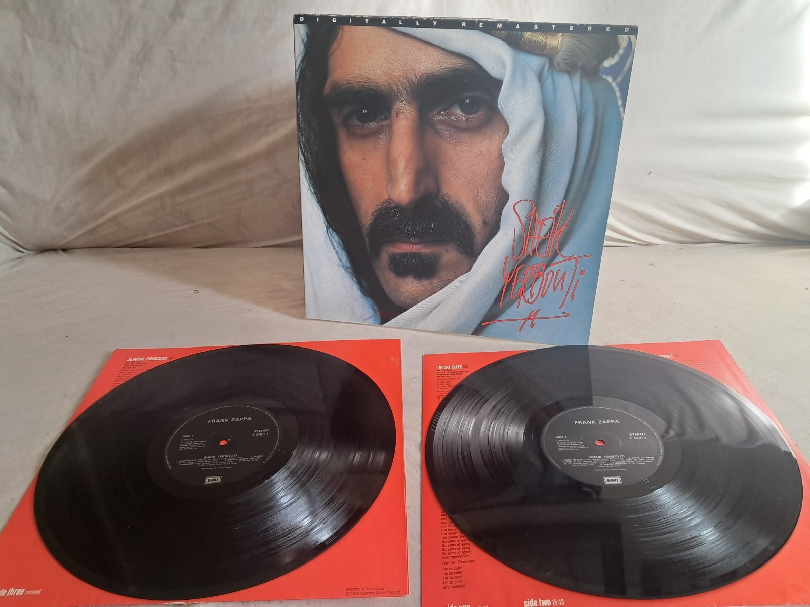 Frank Zappa ~ Sheik Yerbouti EN5001 UK 1986 dbl g/f LP + inners  VG/VG/EX-