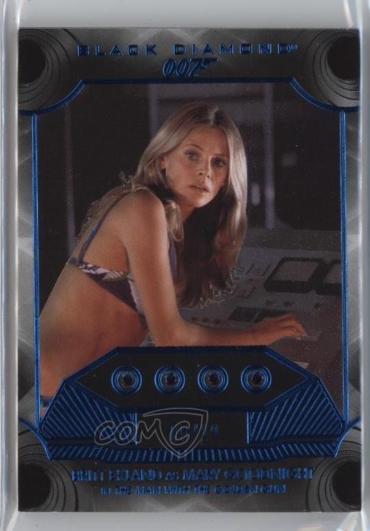 2025 James Bond Black Diamond Blue Sapphire Relics /10 Britt Ekland Quad as 02aj