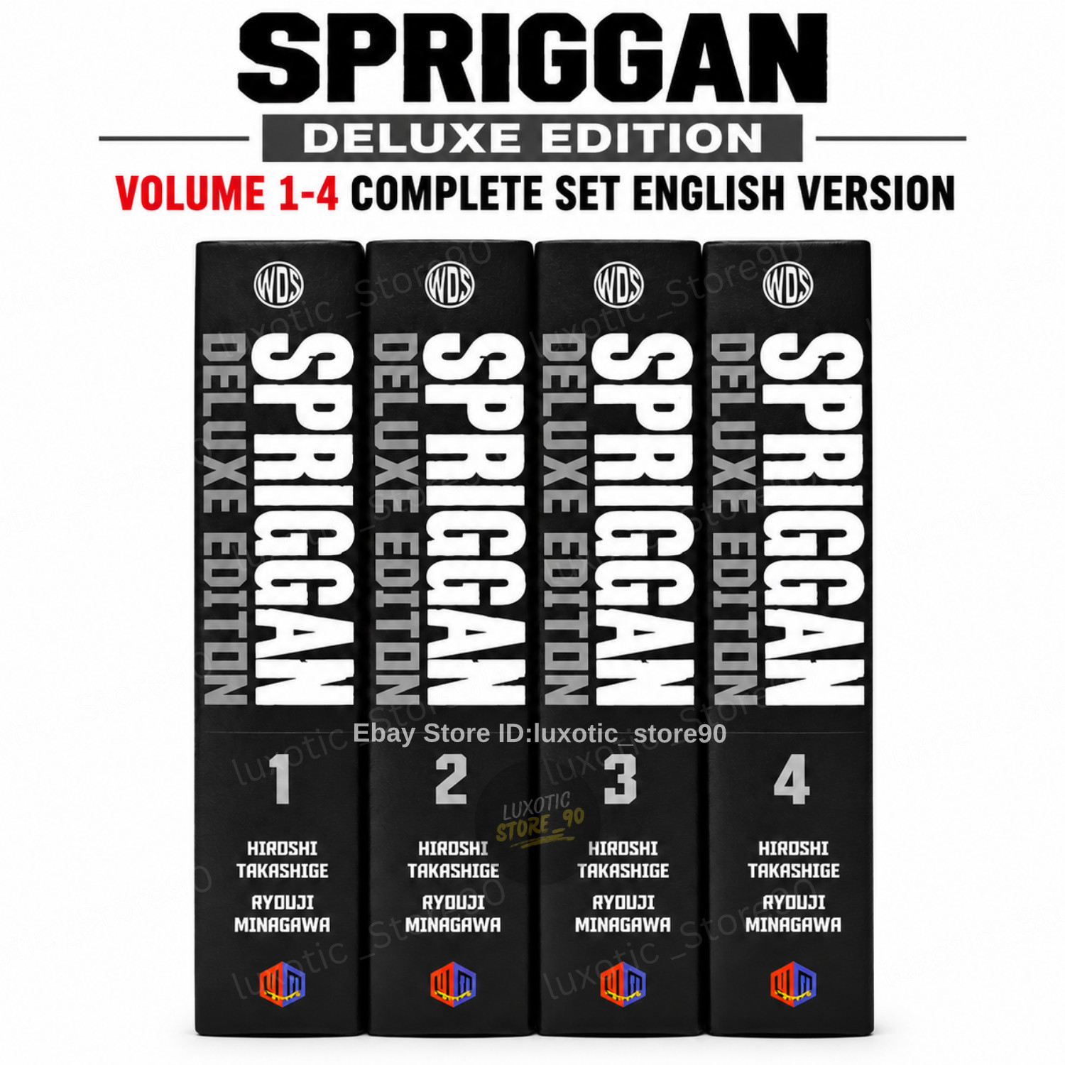 Spriggan Manga Vol. 1-4 set completo versione inglese fumetto nuovo di Hiroshi Takashige