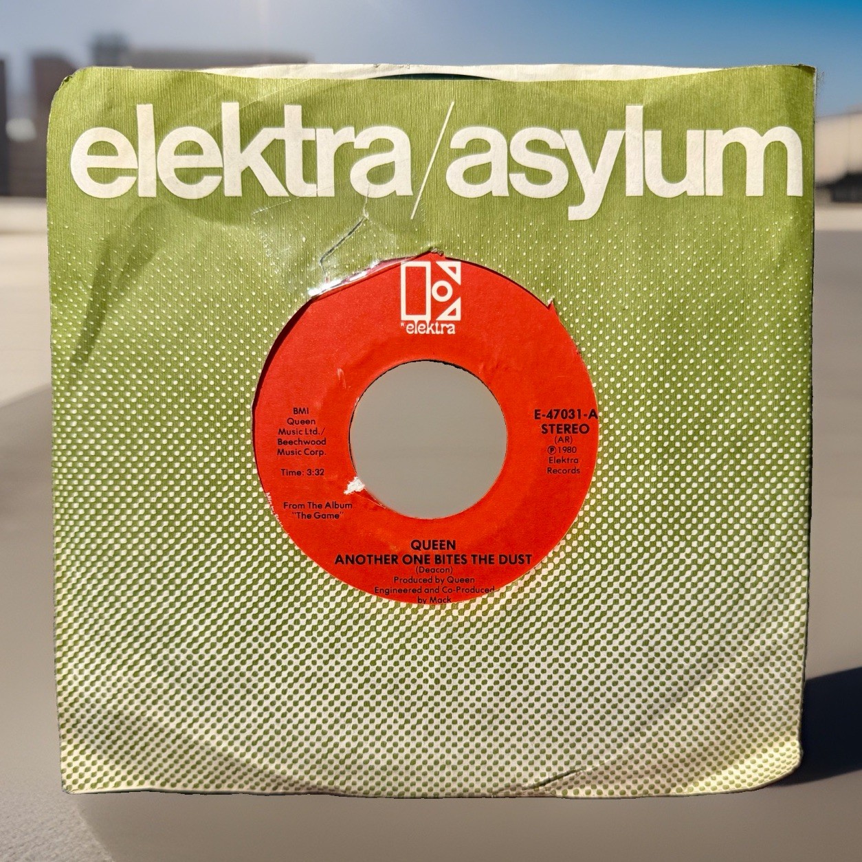Queen - Another One Bites The Dust/Don't Try Suicide (45 RPM, 1980, Elektra)