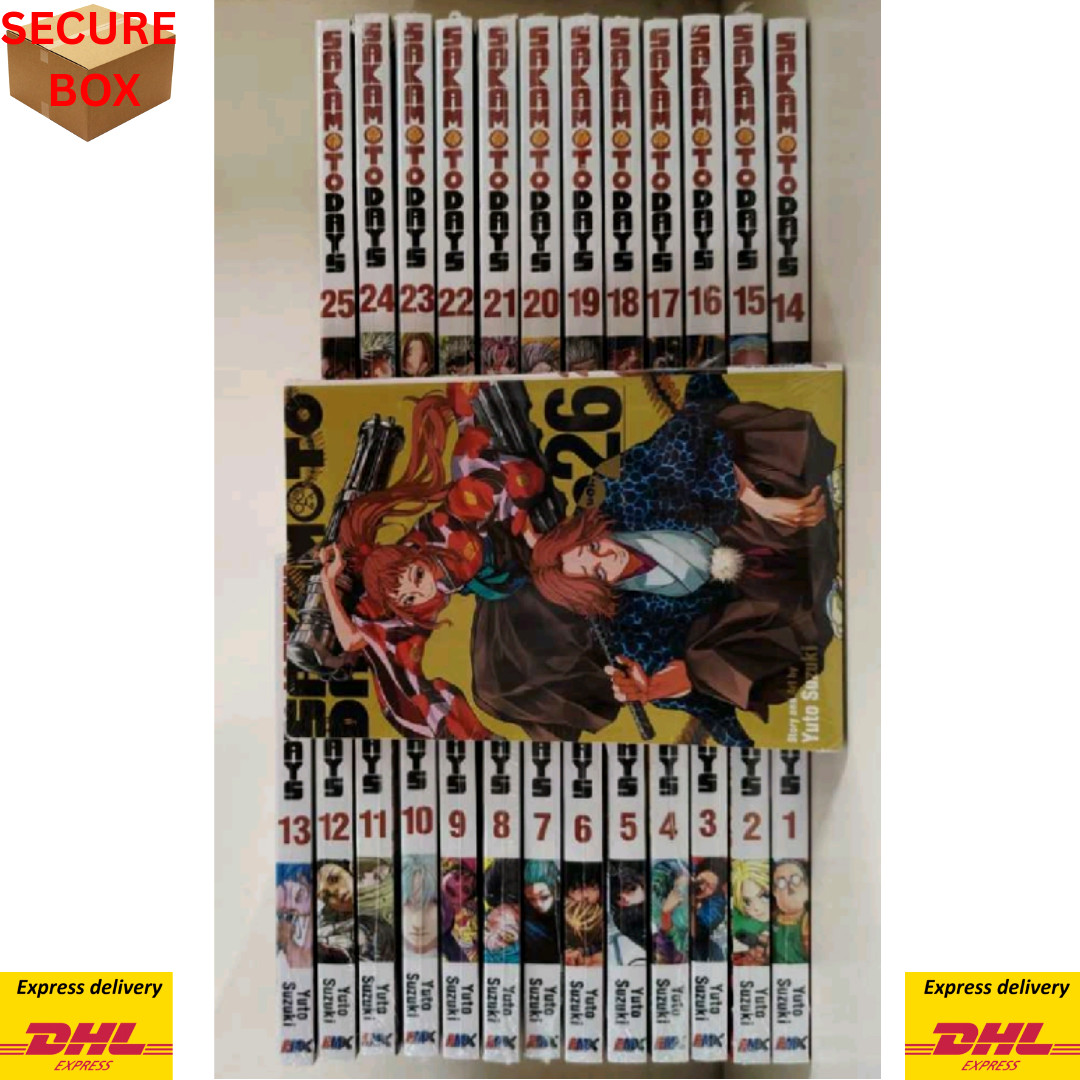 Sakamoto Days set completo vol 1-27 manga inglese fumetto NUOVO + DHL Express
