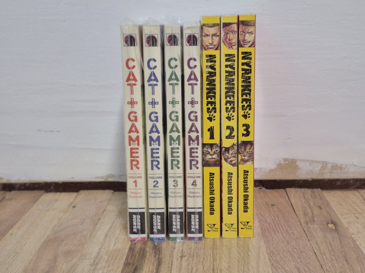 Lotto Manga Inglese Fun Cat: Cat Gamer Vol 1-4 + Nyankees Vol 1-3