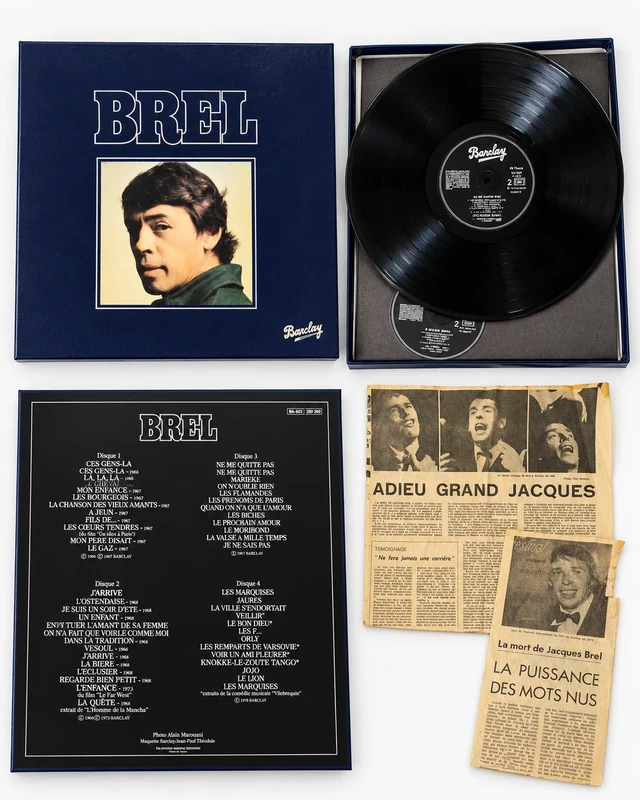 Jacques Brel – Coffret 4 vinyles 33T Barclay 200 390