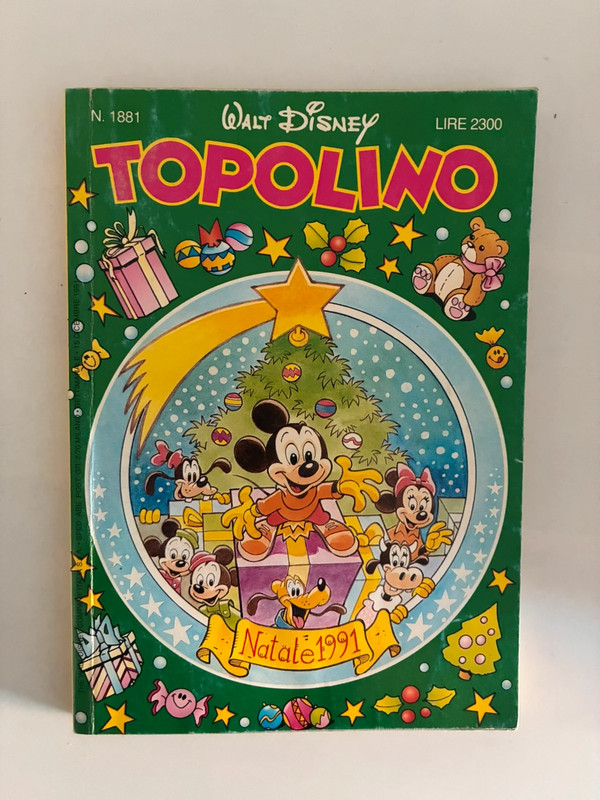Topolino 1881 copertina Natale 1991 fumetto Walt Disney 1991 buone condizioni