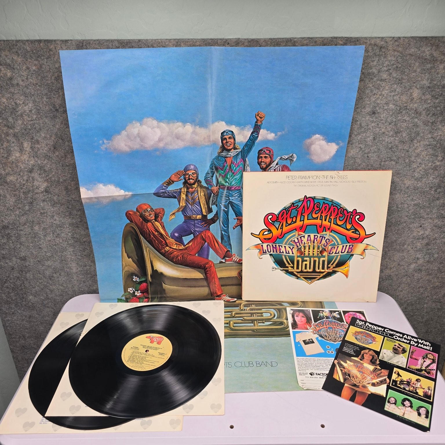 Sgt. Pepper's Lonely Hearts Club Band 2LP Record 1978 Soundtrack Poster Inserts