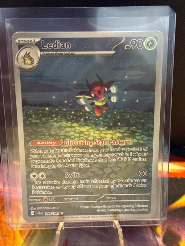 Ledian 143/142 stellar crown Pokémon kaart