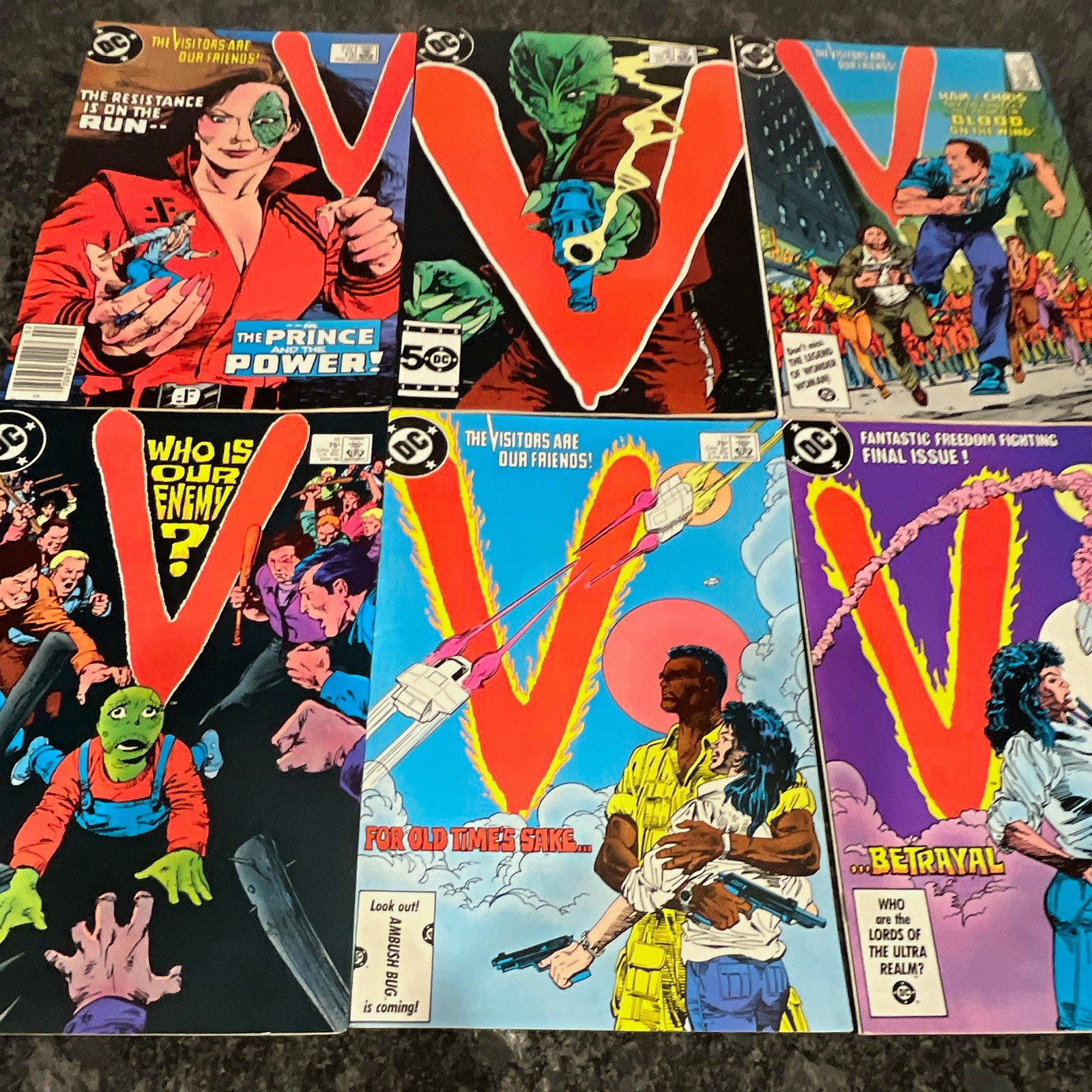 DC Comics V #13-#18 (1985) Comic Book Lot of 6 Todd Klein