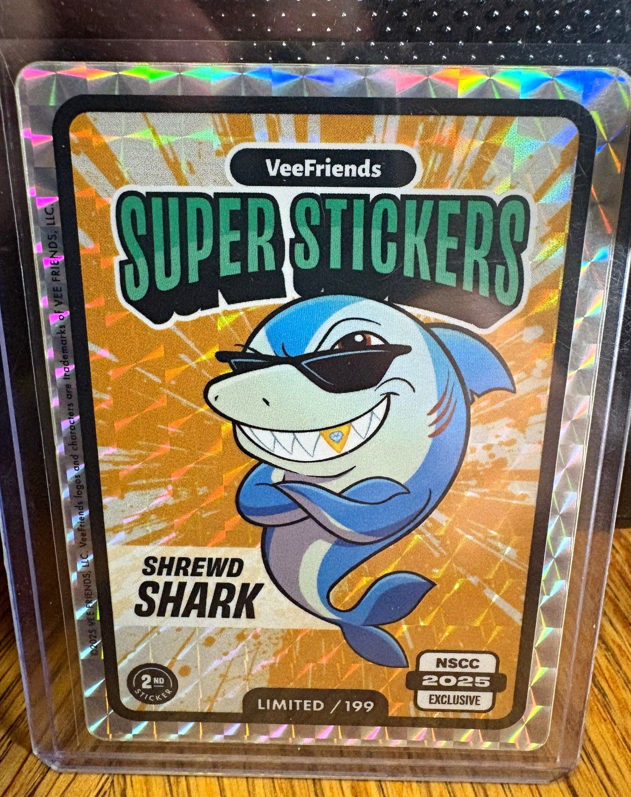 VF Manga Series Shrewd Shark NSCC '25 esclusivo oro parallelo super adesivo /199