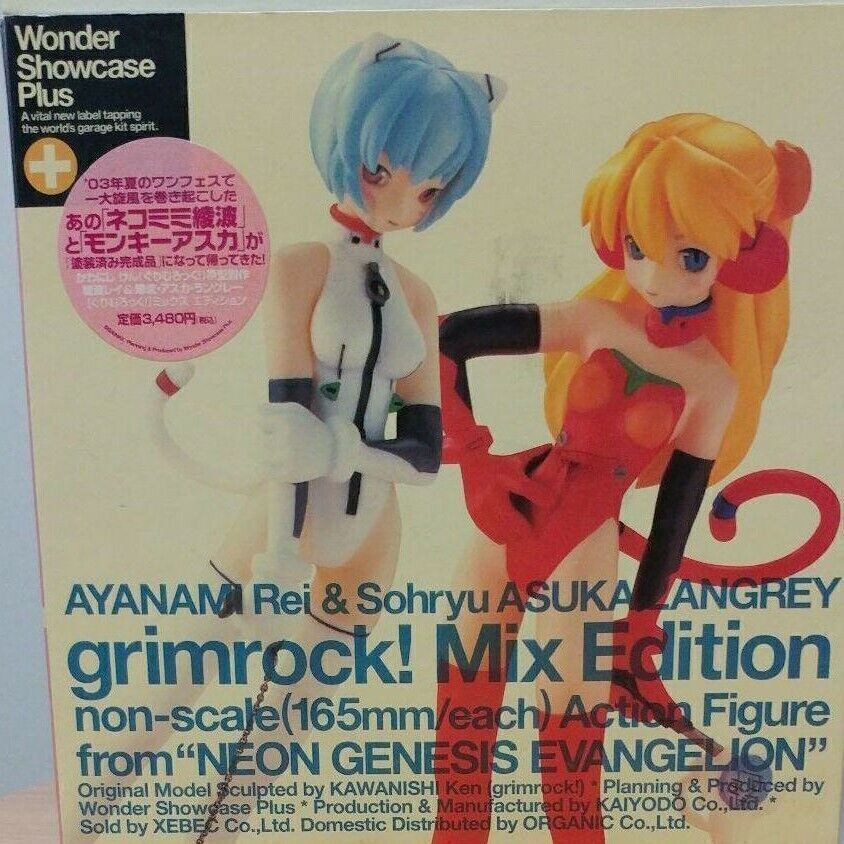 Neon Genesis Evangelion Kaiyodo grimrock Mix Edition Figura Rei Asuka dal...