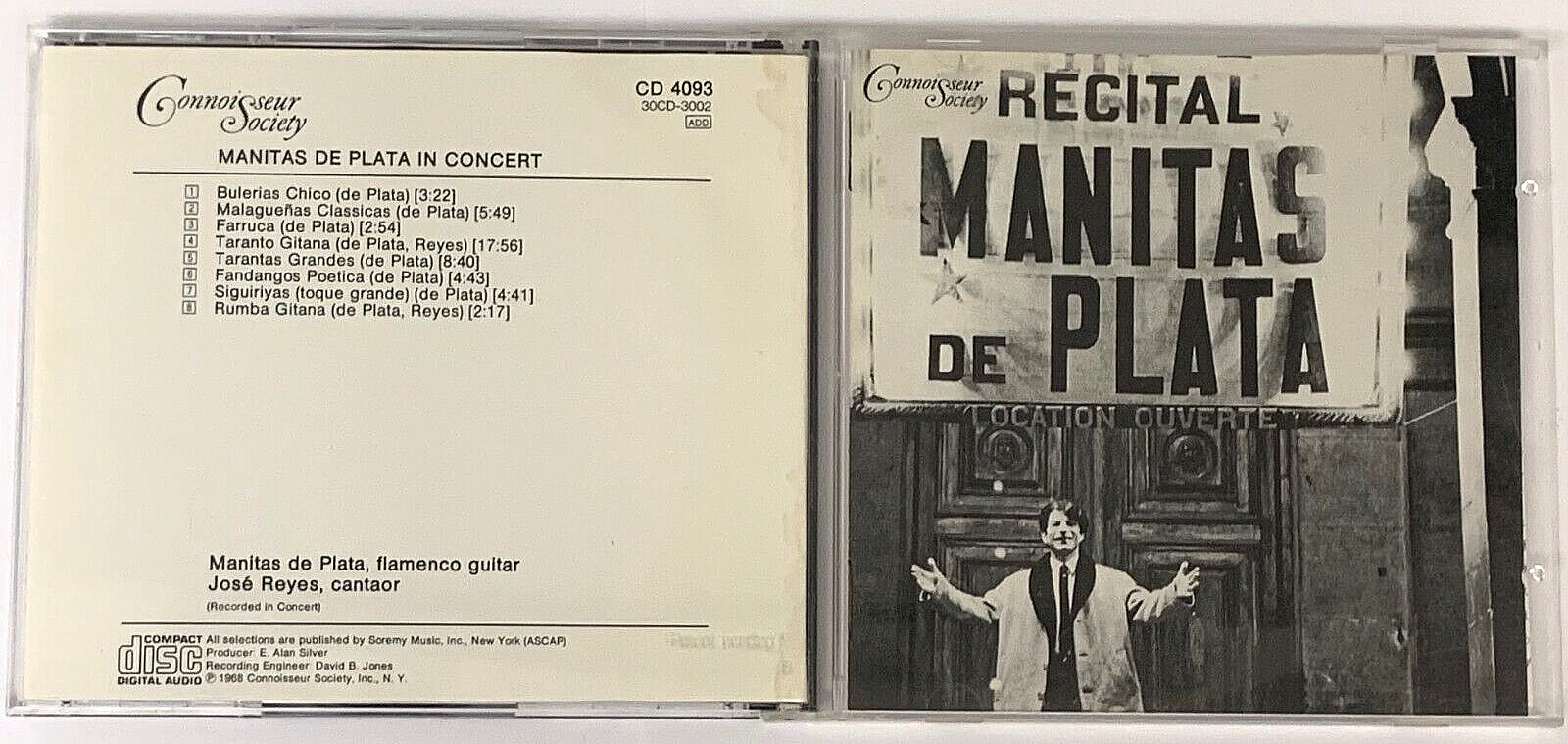 MANITAS DE PLATA Recital AUDIO CD Jose Reyes 1968 Flamenco Guitar VERY RARE