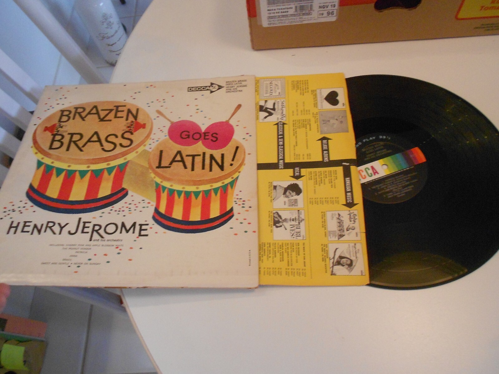 brazen brass goes latin lp henry jerome decca dl 4226 vinyl excellent