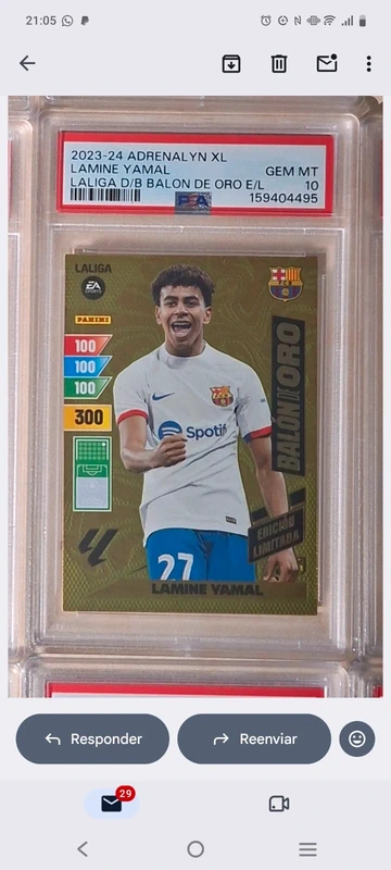Cromos Lamine Yamal PSA 10