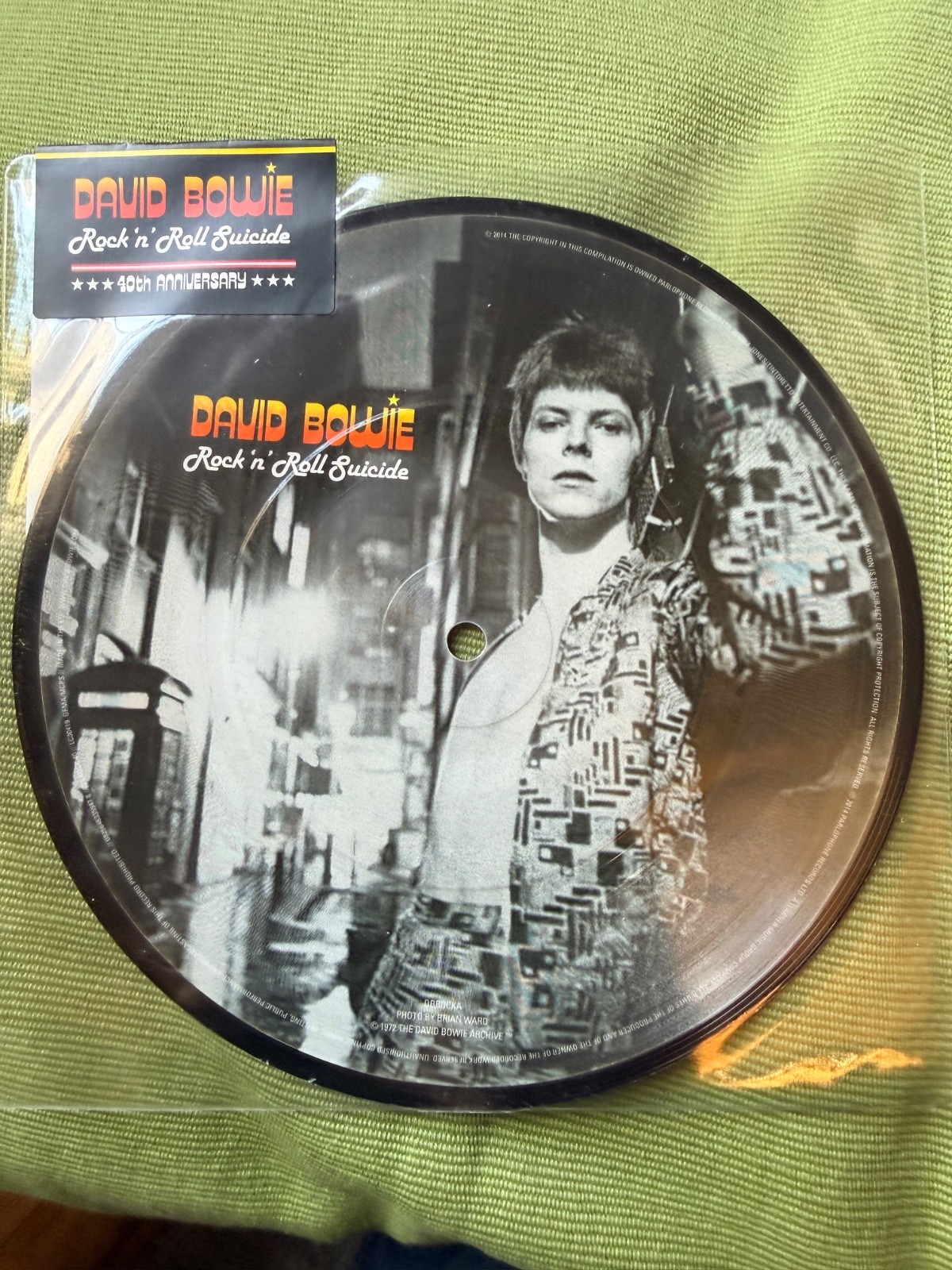 DAVID BOWIE - ROCK 'N' ROLL SUICIDE - UK - 7" SINGLE - 40th ANNIVERSARY PIC DISC