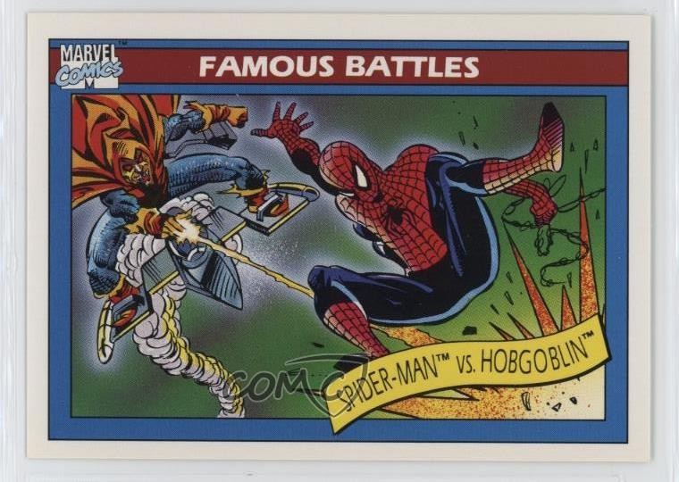 1990 Impel Marvel Universe Battaglie Famose Spider-Man vs Hobgoblin #112 12zm