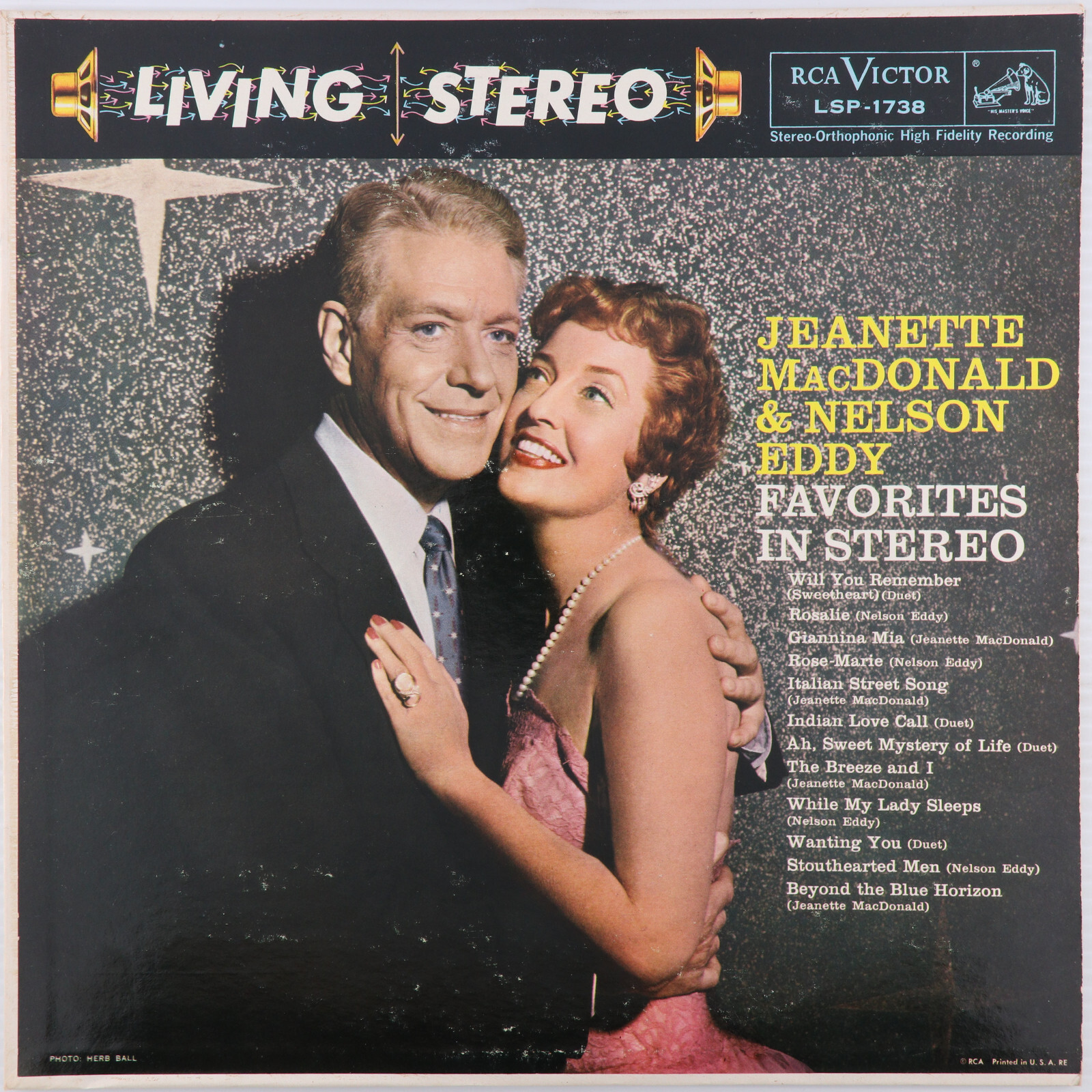 Jeanette MacDonald & Nelson Eddy – Favorites In Stereo - 1959 LP Record LSP-1738