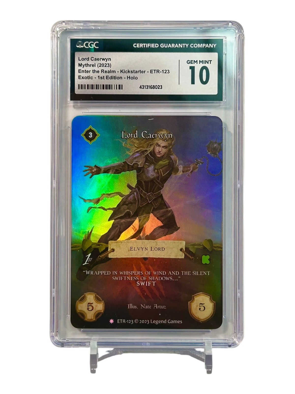 Mythrel TCG Lord Caerwyn Kickstarter 1st Edition Exotic Holo CGC 10 Gem Mint