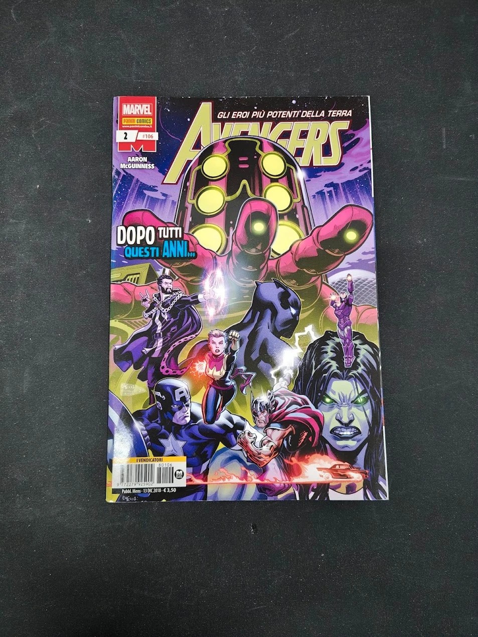 Fumetto Marvel Avengers N. 2 (106) Panini Comics Dicembre 2018