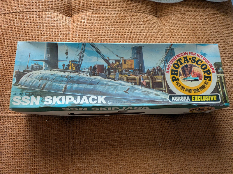 Maquette ancienne vintage rétro aurora exclusive sous marin atomique ssn skipjack