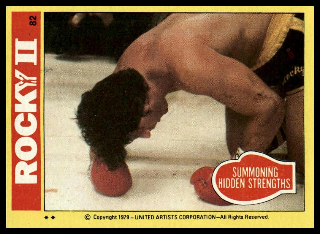 Summoning Hidden Strengths - 1979 Topps Rocky II #82