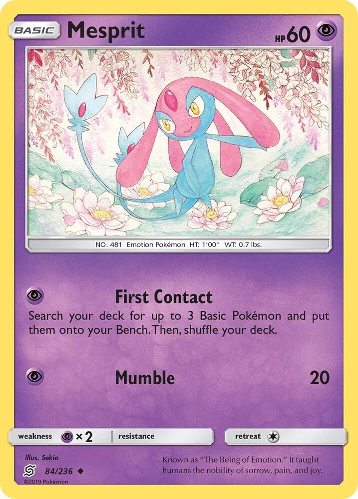 Mesprit #84/236 Sm - Unified Minds Pokemon non comune TCG LP