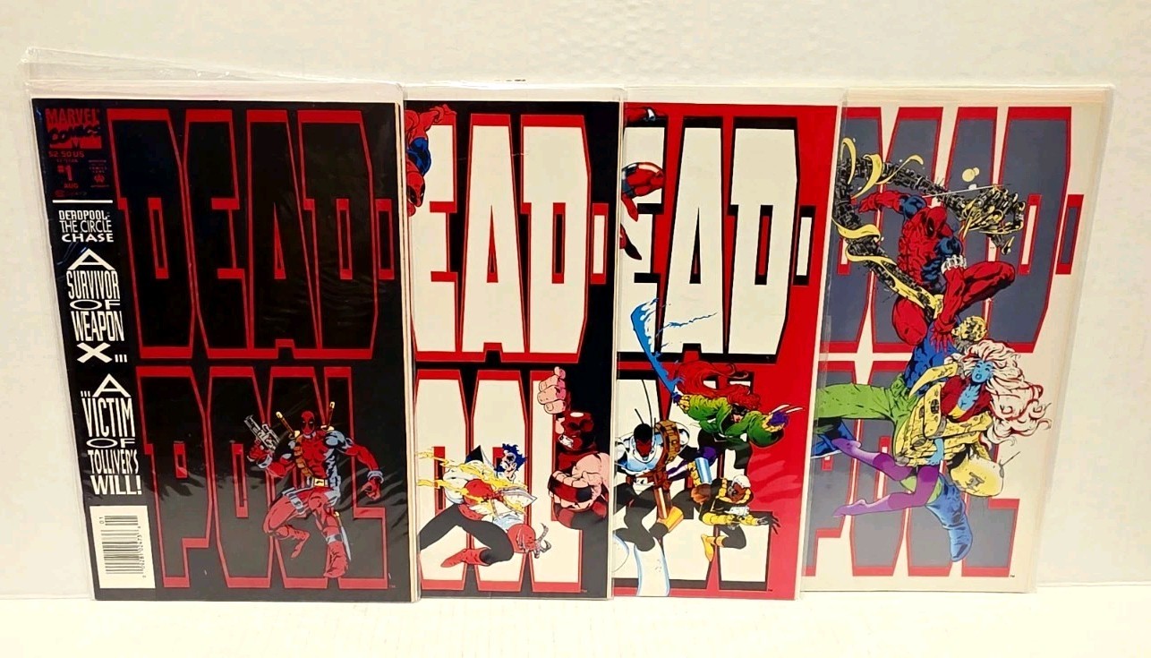Deadpool: The Circle Chase #1-4 Marvel 1993 set completo mini serie 1 2 3 4 lotto