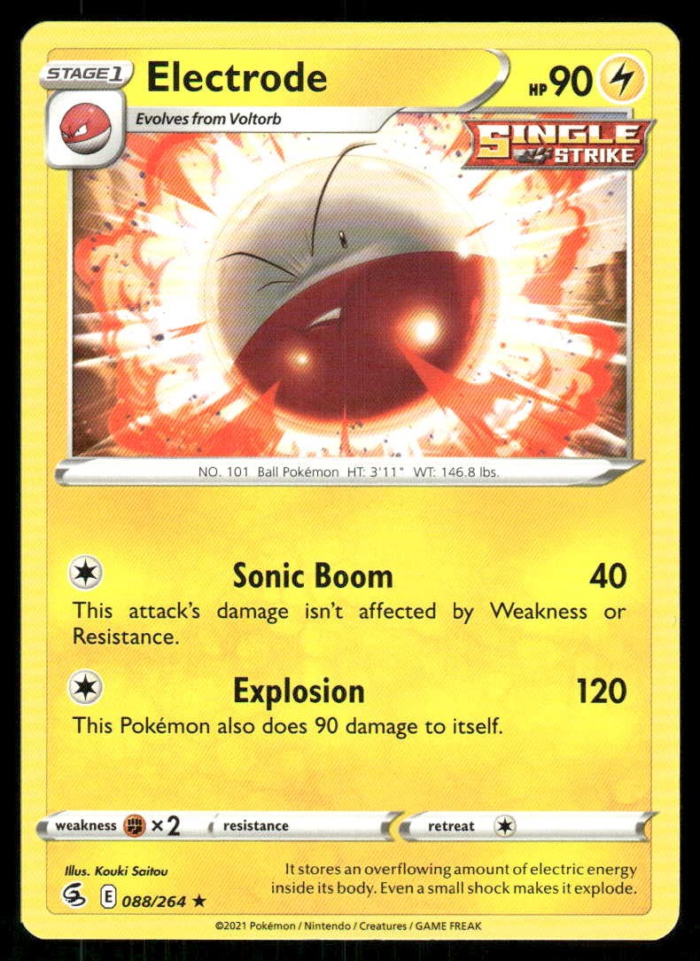 Pokemon Elettrodo Fusion Strike 088/264 R quasi nuovo/m