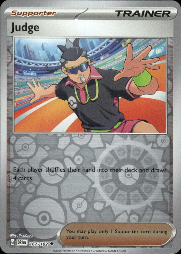 Judge Destined Rivals 167/182 Pokémon Holo inverso non comune - inglese quasi nuovo
