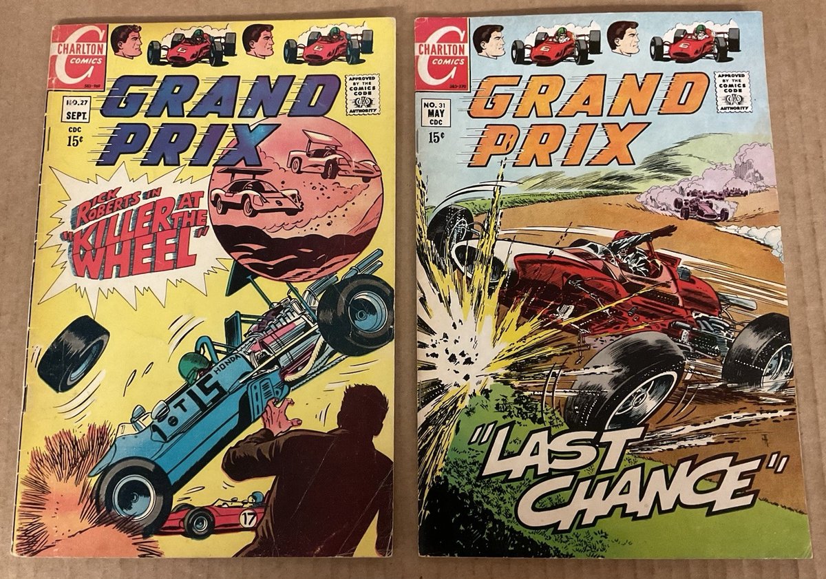 GRAND PRIX #27 & 31 LOTTO FUMETTI (1969-70) Charlton; Nicholas, Alascia; basso grado