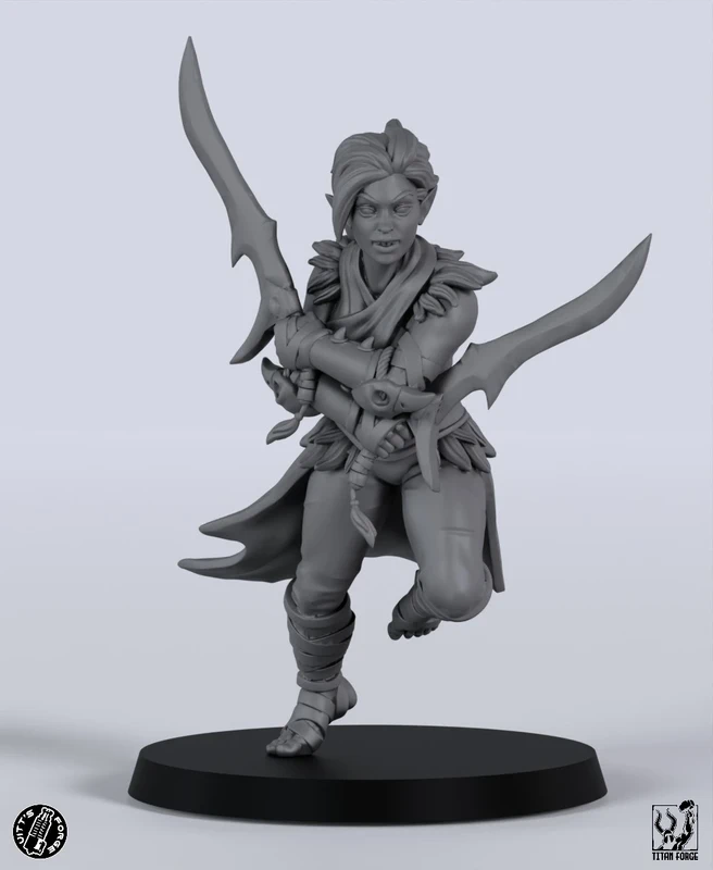 Evelyn "no mercy" Pierce - Pit Fighters - Miniatura Fantasy in resina | DnD | GDR