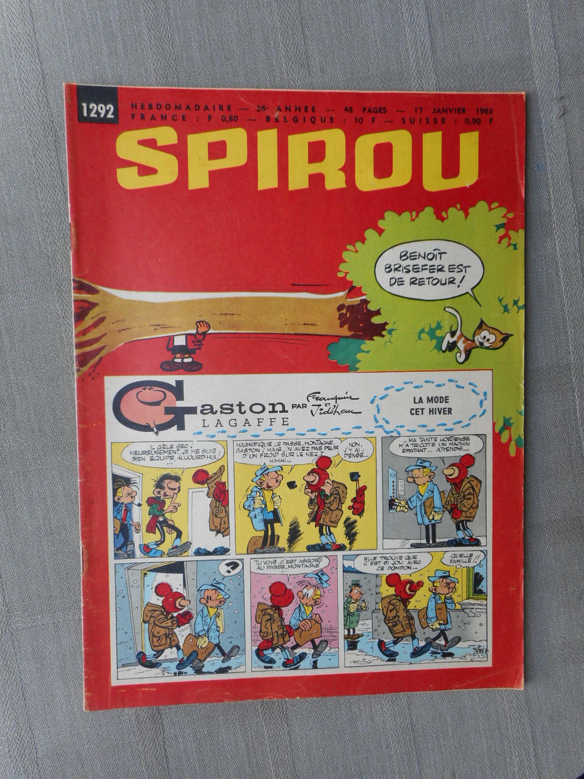 Lilla Il Giornale Di Spirou N° 1292 1963 IN Condizioni Con il Suo Mini-Recit