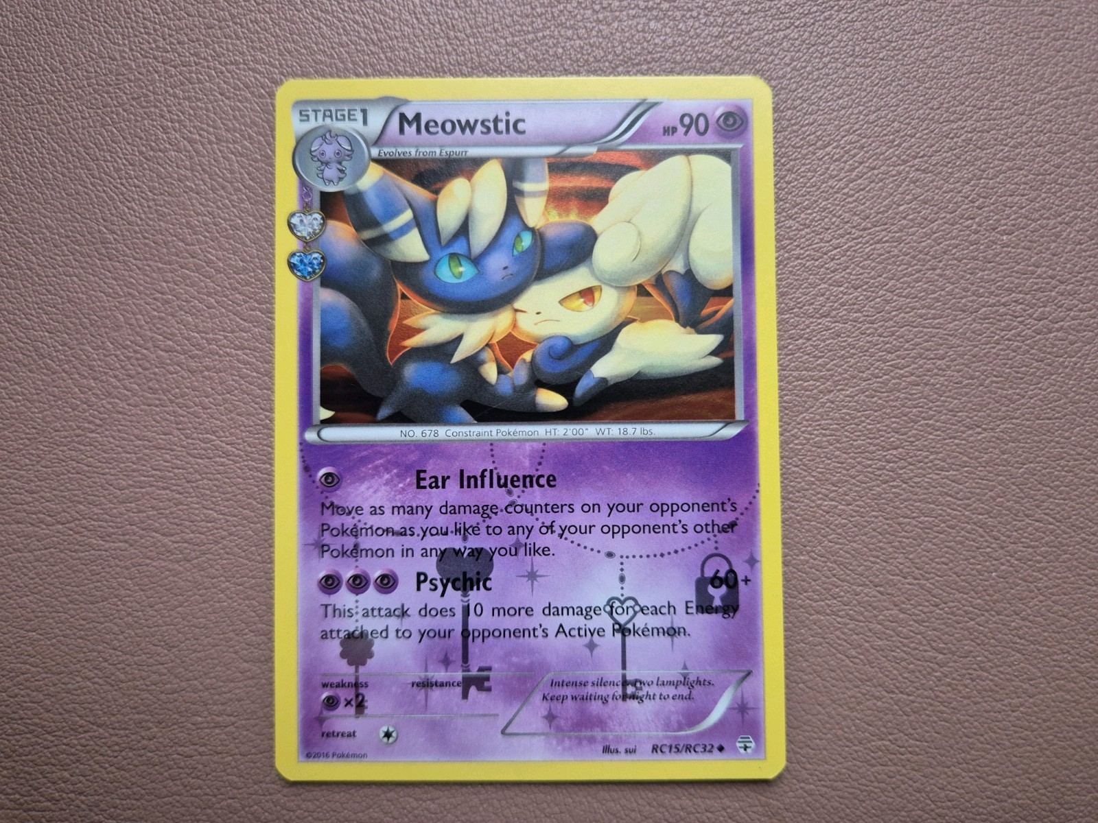 RC15/RC32 Meowstic NM Radiant Collection Generations Pokemon TCG Card