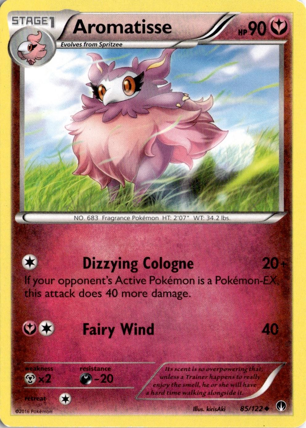 Aromatisse 85/122 Pokemon Breakpoint non comune danneggiato