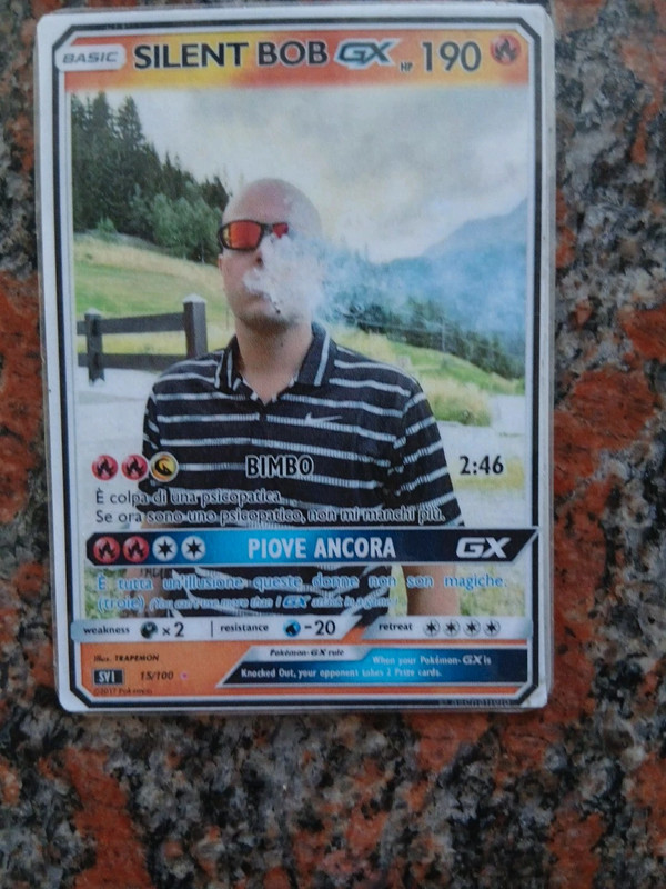 Carta pokemon GX da collezione di "silent bob"