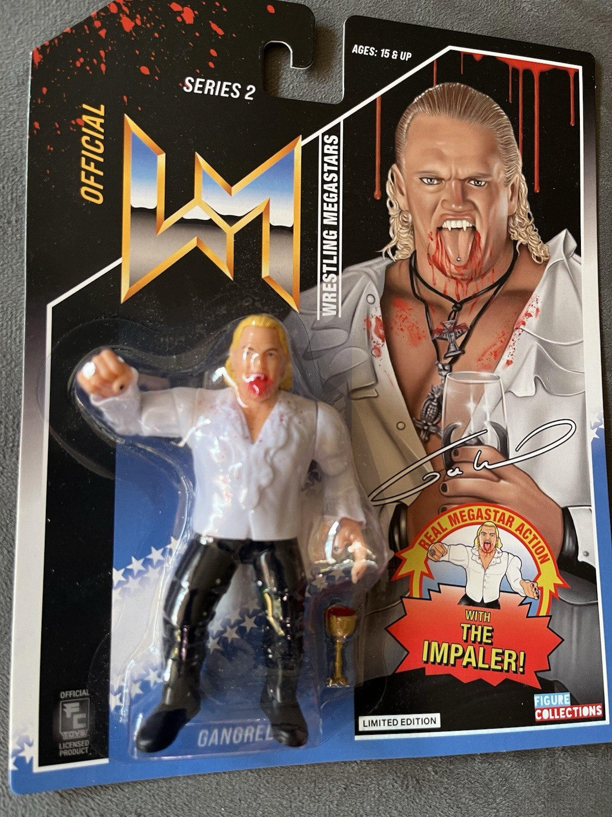 Gangrel Figure Blood Variant FC Toys Series 2 Retro Hasbro Style Wrestling WWE
