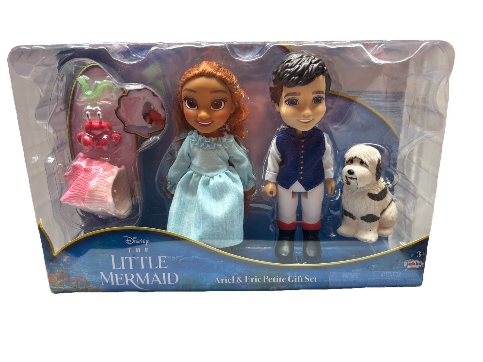 Disney Little Mermaid Ariel Eric Petite Gift Set JAKKS New Sealed