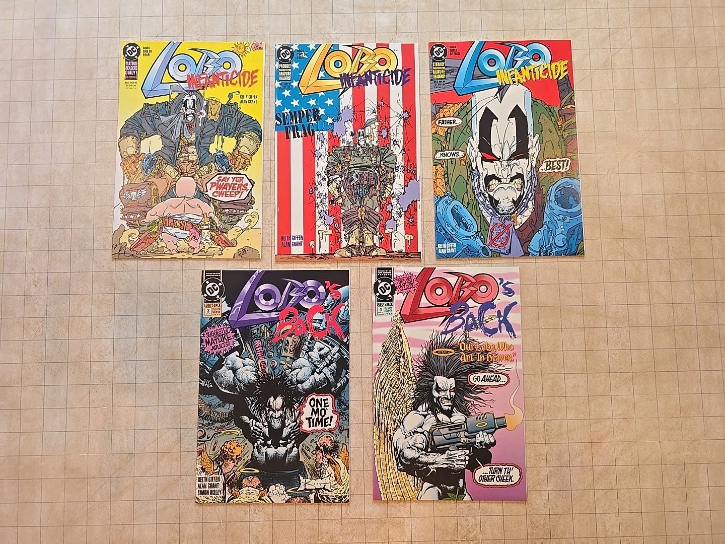 Lobo Infaniticide #1-3 DC Comics 1993 Keith Geffin Lobos Back 3 e 4 