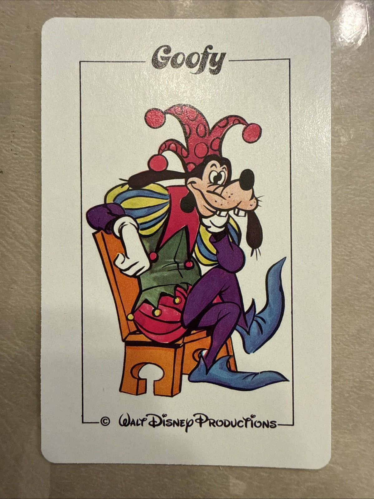 MALEFICA VECCHIA STREGA GIOCO DI CARTE GOOFY Vintage Walt Disney Produzioni