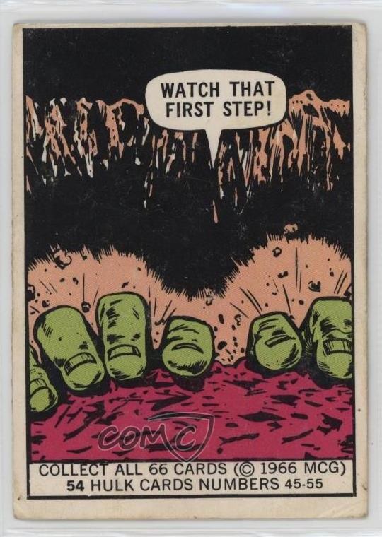 1966 Donruss Marvel Super Heroes Hulk #54 17qj