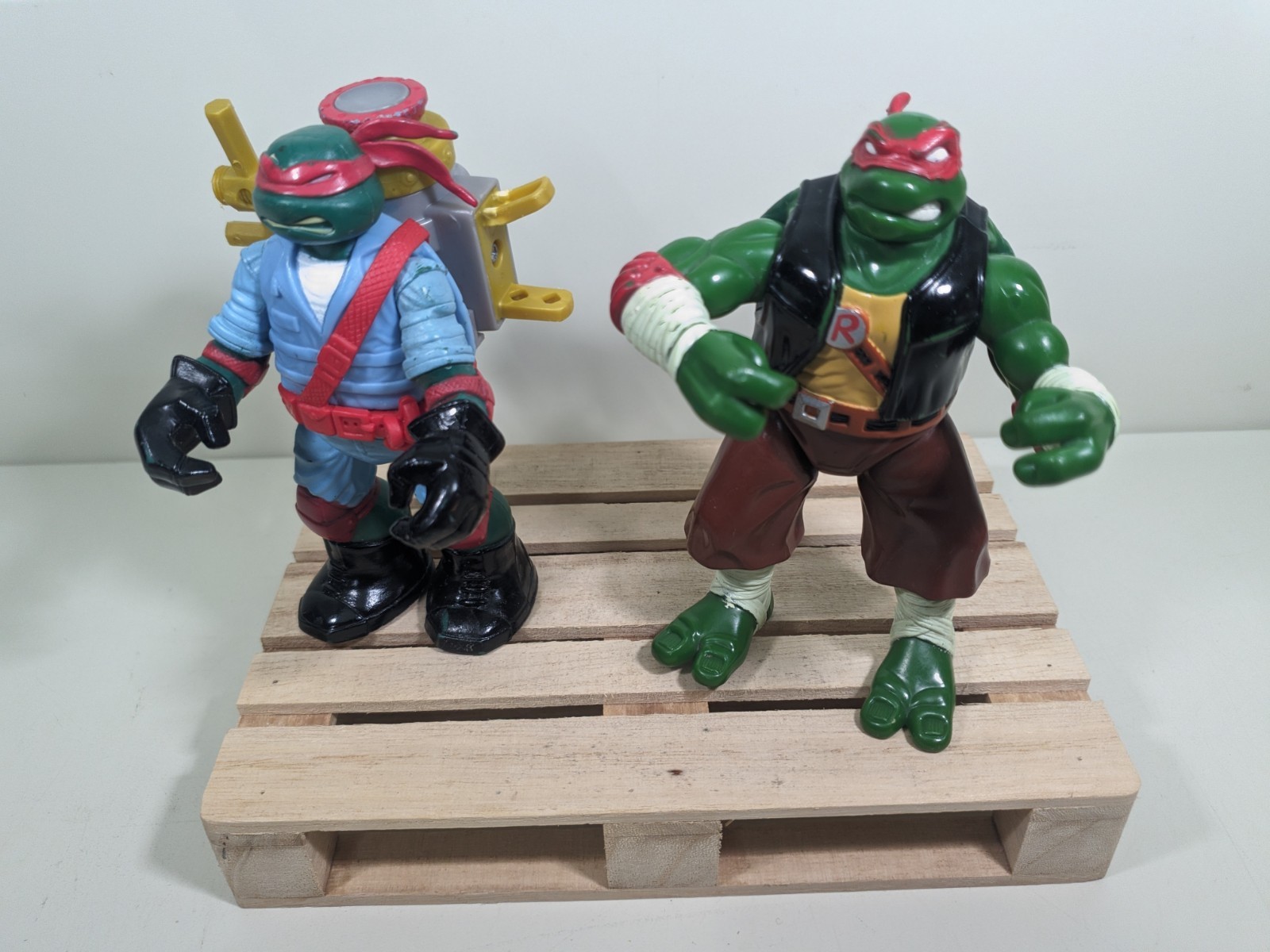 Lotto 2 Action Figures TMNT Raphael Playmates 1997 Tartarughe Ninja