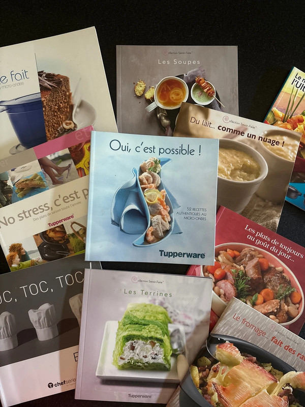 Vends lot de livres de cuisine Tupperware lot à 10€ -sinon chaque livre 2€