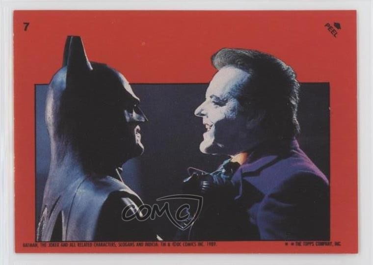 1989 Topps Batman Stickers Batman The Joker #7 0c1a