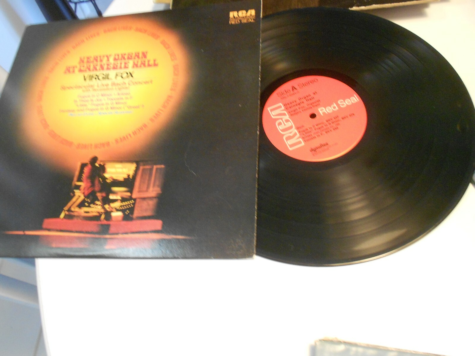 heavy organ at carnegie hall virgil fox lp rca arli-0081 vinyl excellent