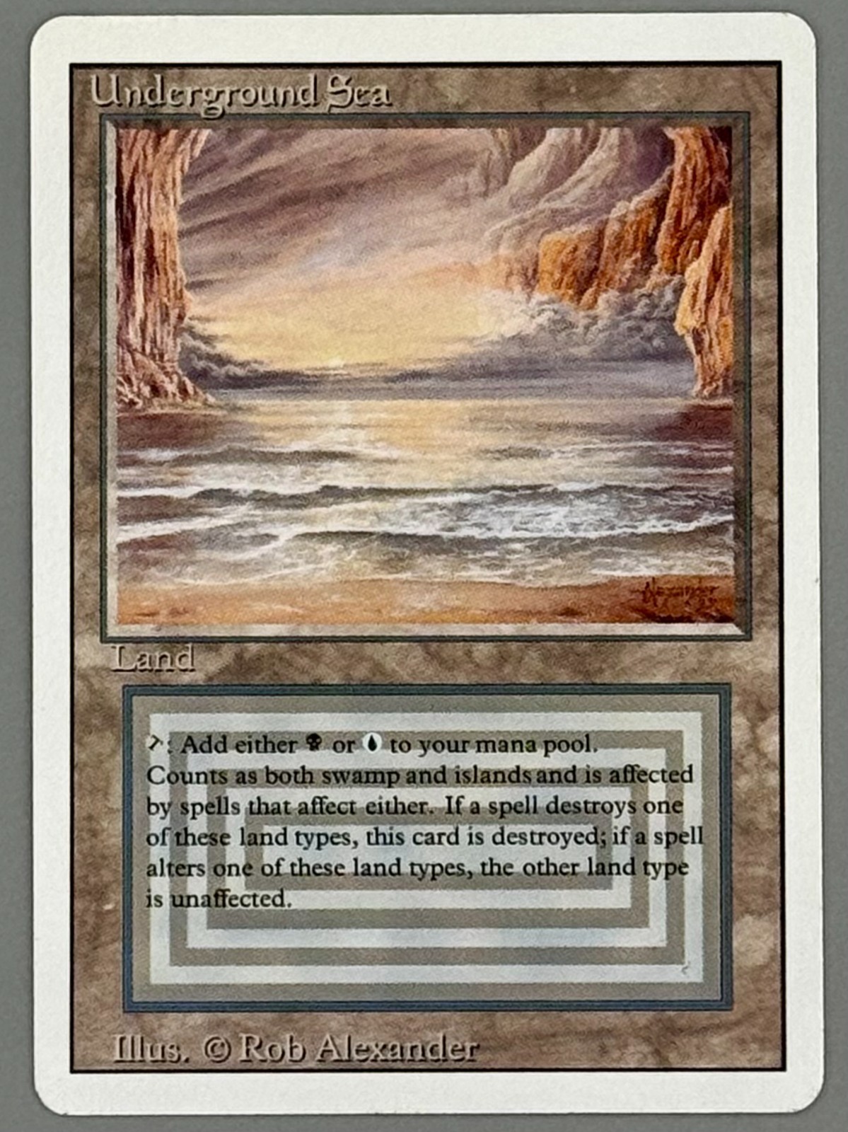 MTG Underground Sea Revised Edition Regular Dual Land come nuovo
