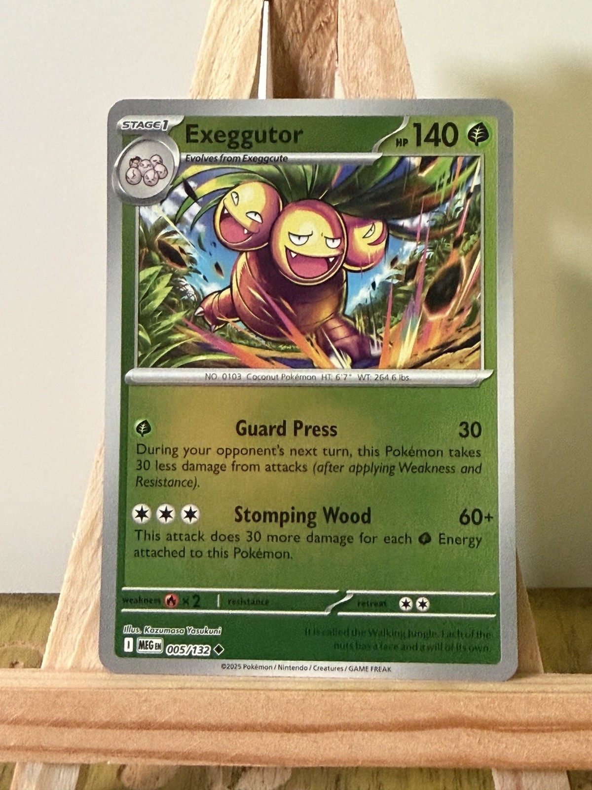 Exeggutor Reverse Holo 005/132 Pokemon Mega Evolution Uncommon NM