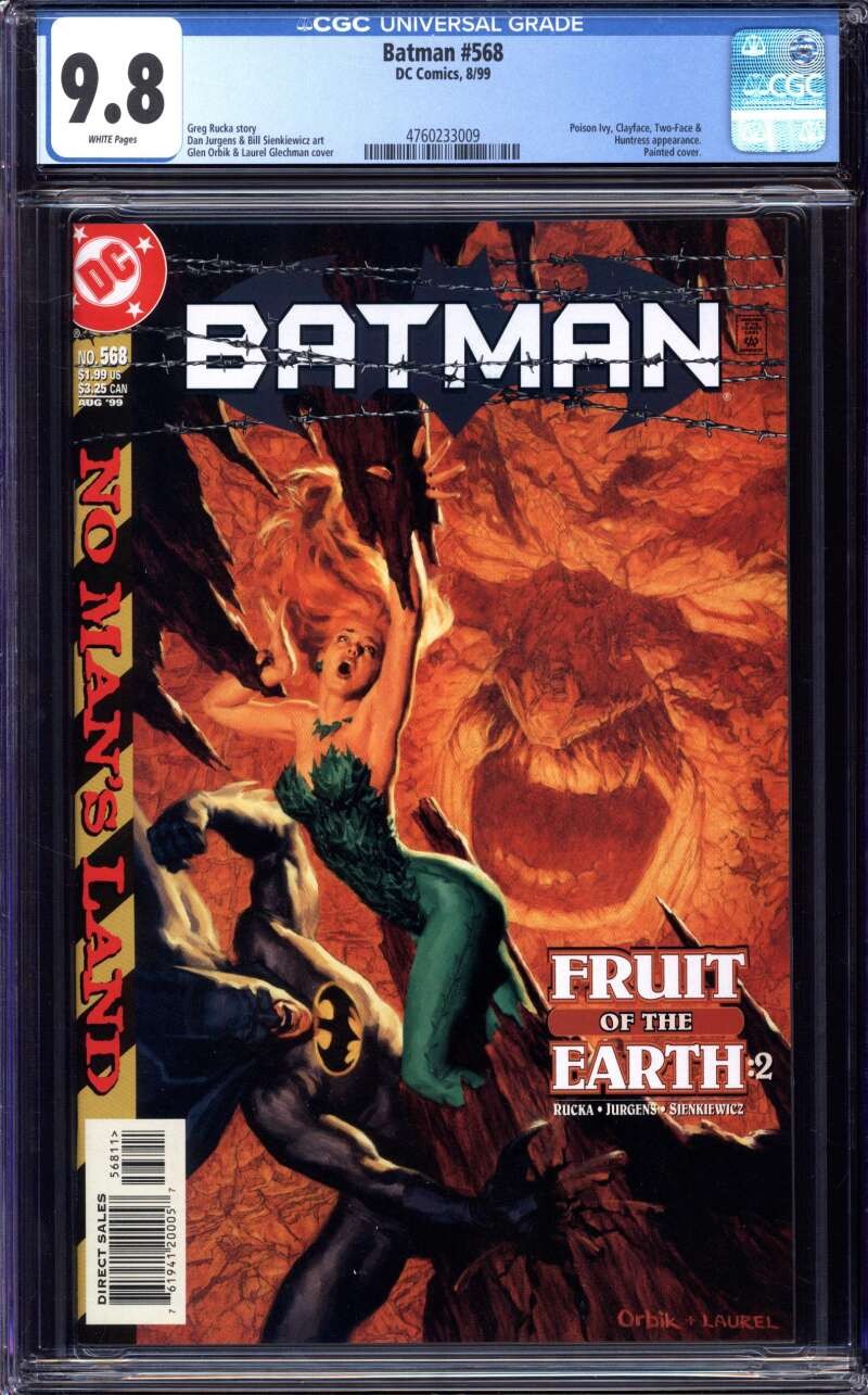 BATMAN #568 CGC 9.8 WHITE PAGES // DC COMICS 1999