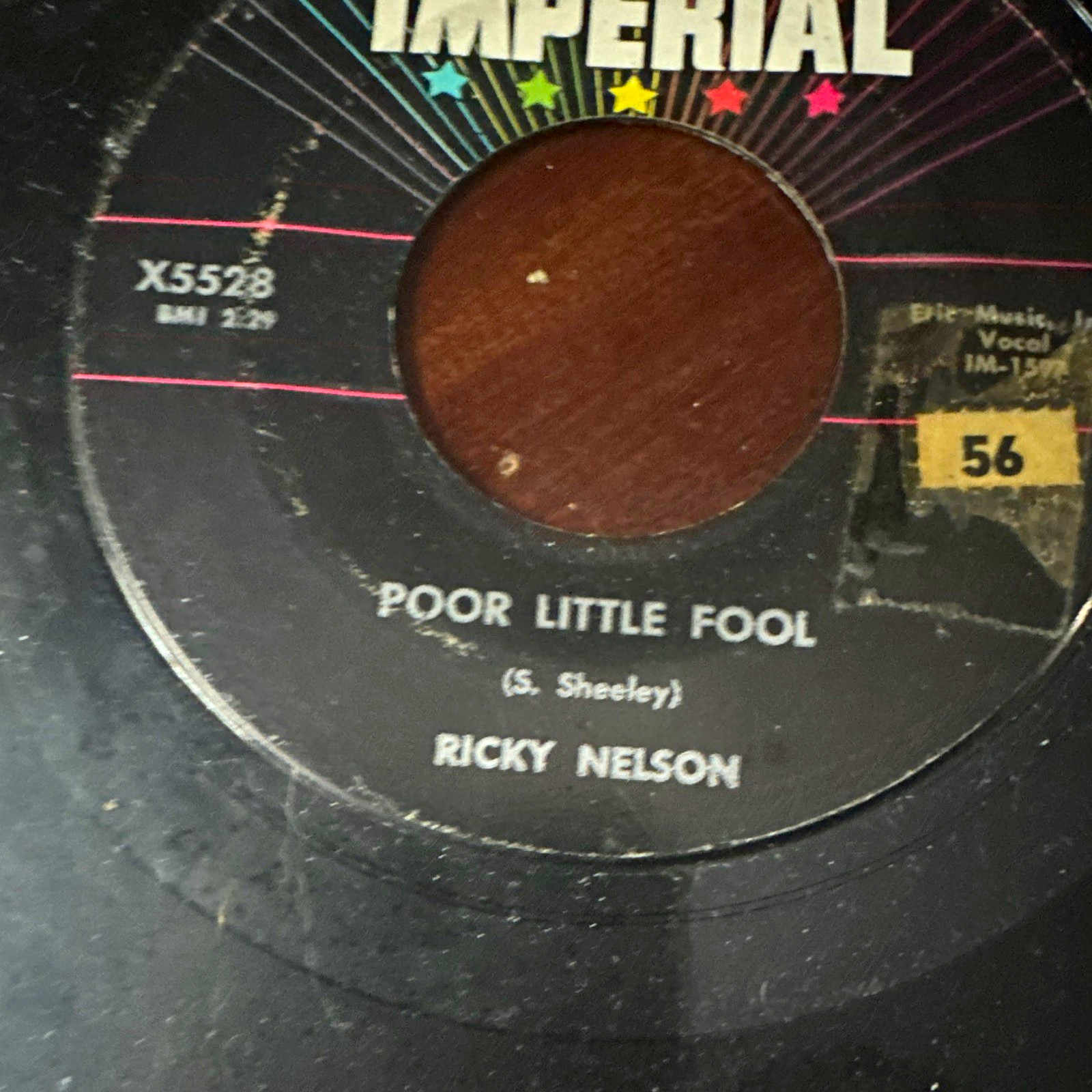 Imperial X5528 Ricky Nelson Poor Little Fool / Don't Leave Me This Way 7" 45