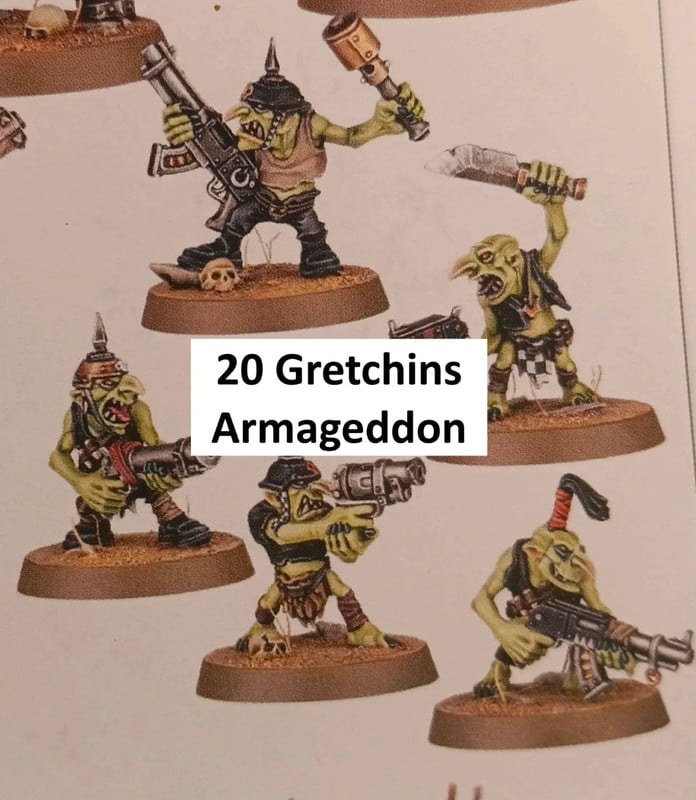 20 gretchins Ork sur grappe armageddon warhammer 40000