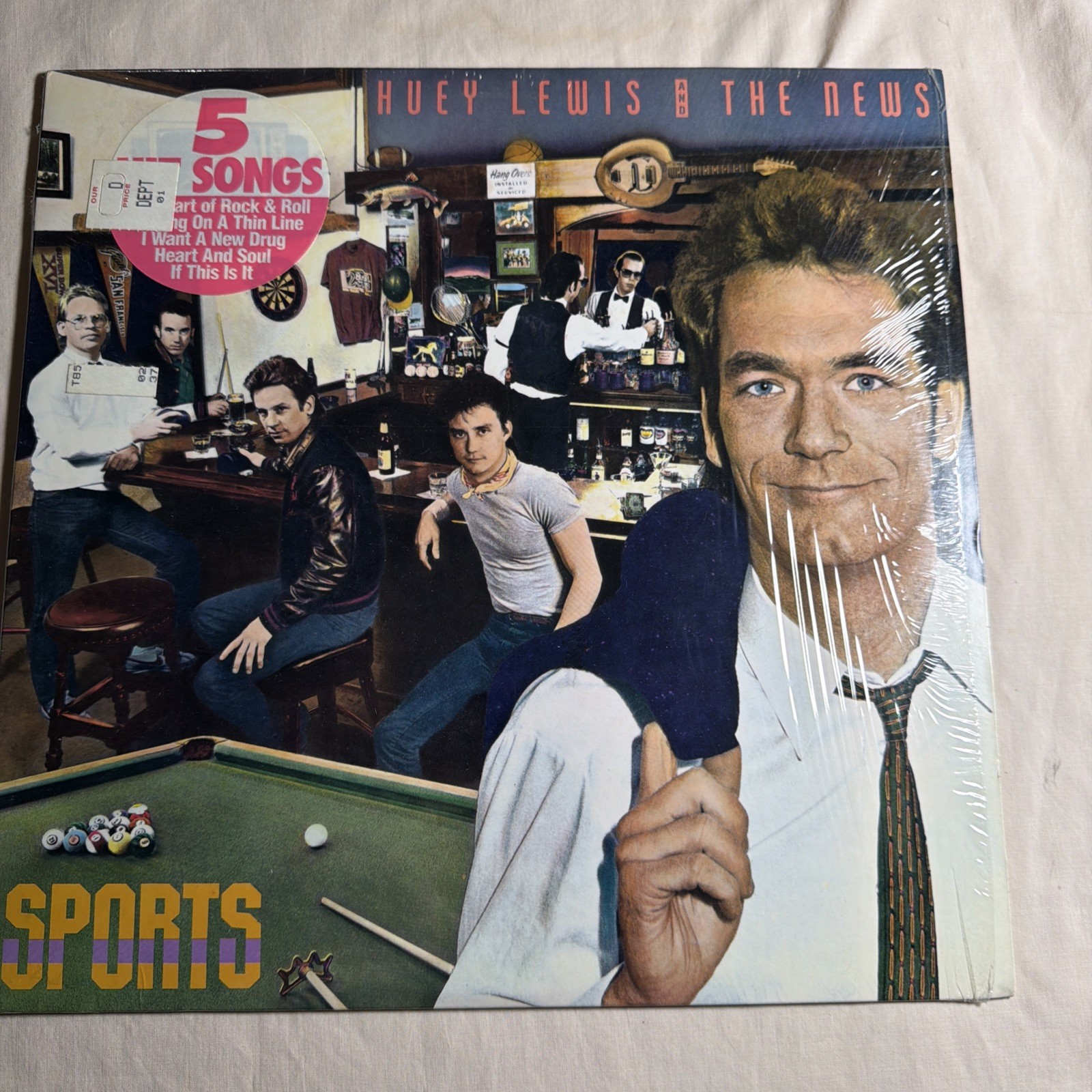 HUEY LEWIS AND THE NEWS Sports 1983 LOOKS UNPLAYED NM++ VINYL LP STERLING SHRINK