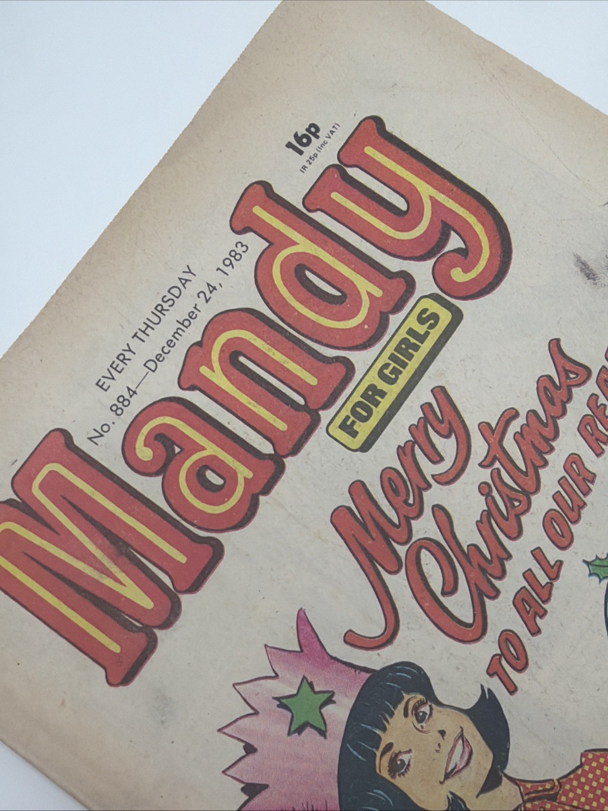 VINTAGE MANDY COMIC # 884 -  Christmas Issue - December 24th 1983