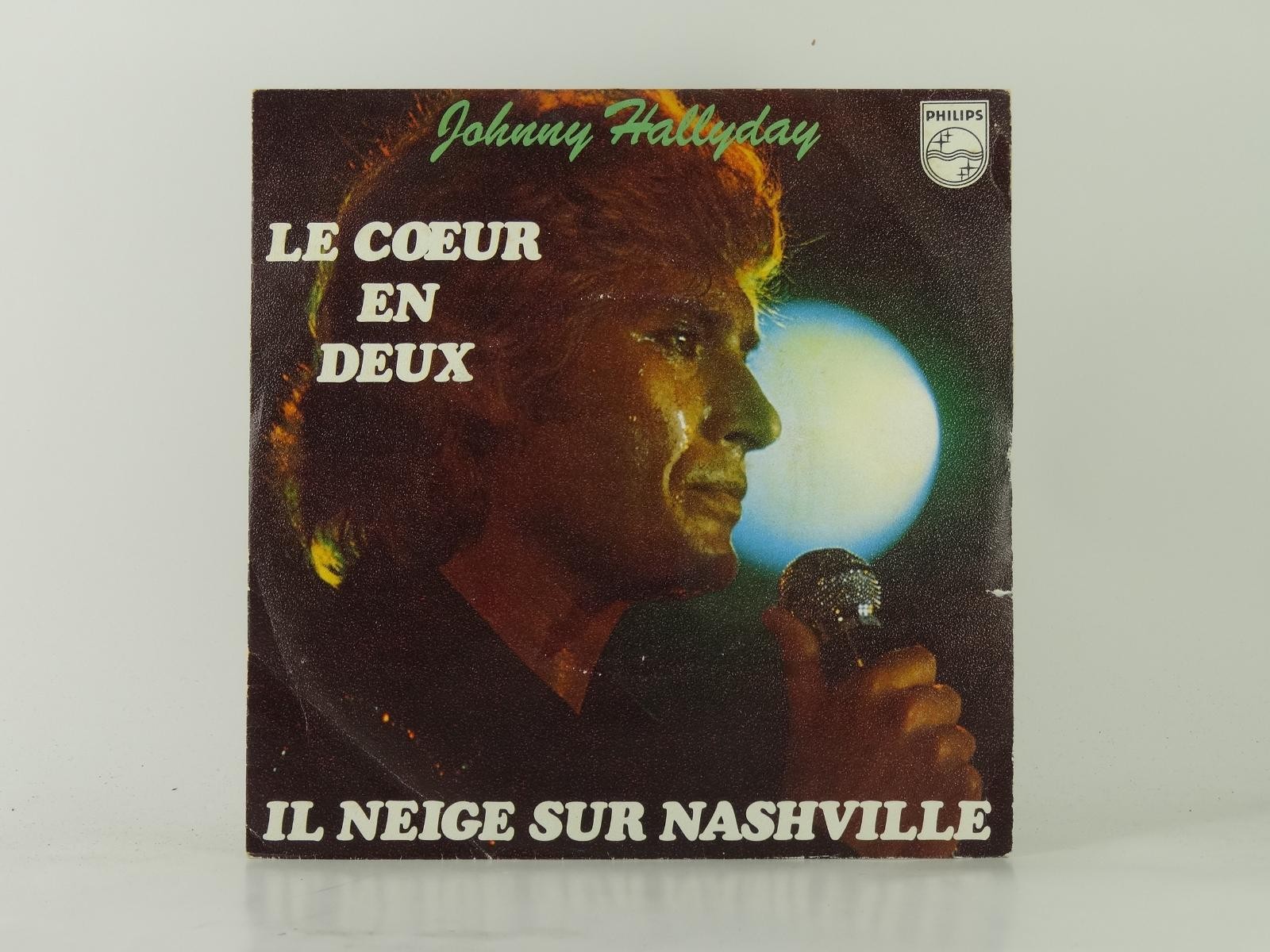 JOHNNY HALLIDAY IL COEUR EN DUEX (66) 2 Track 7" Single plus Picture Sleeve PHIL